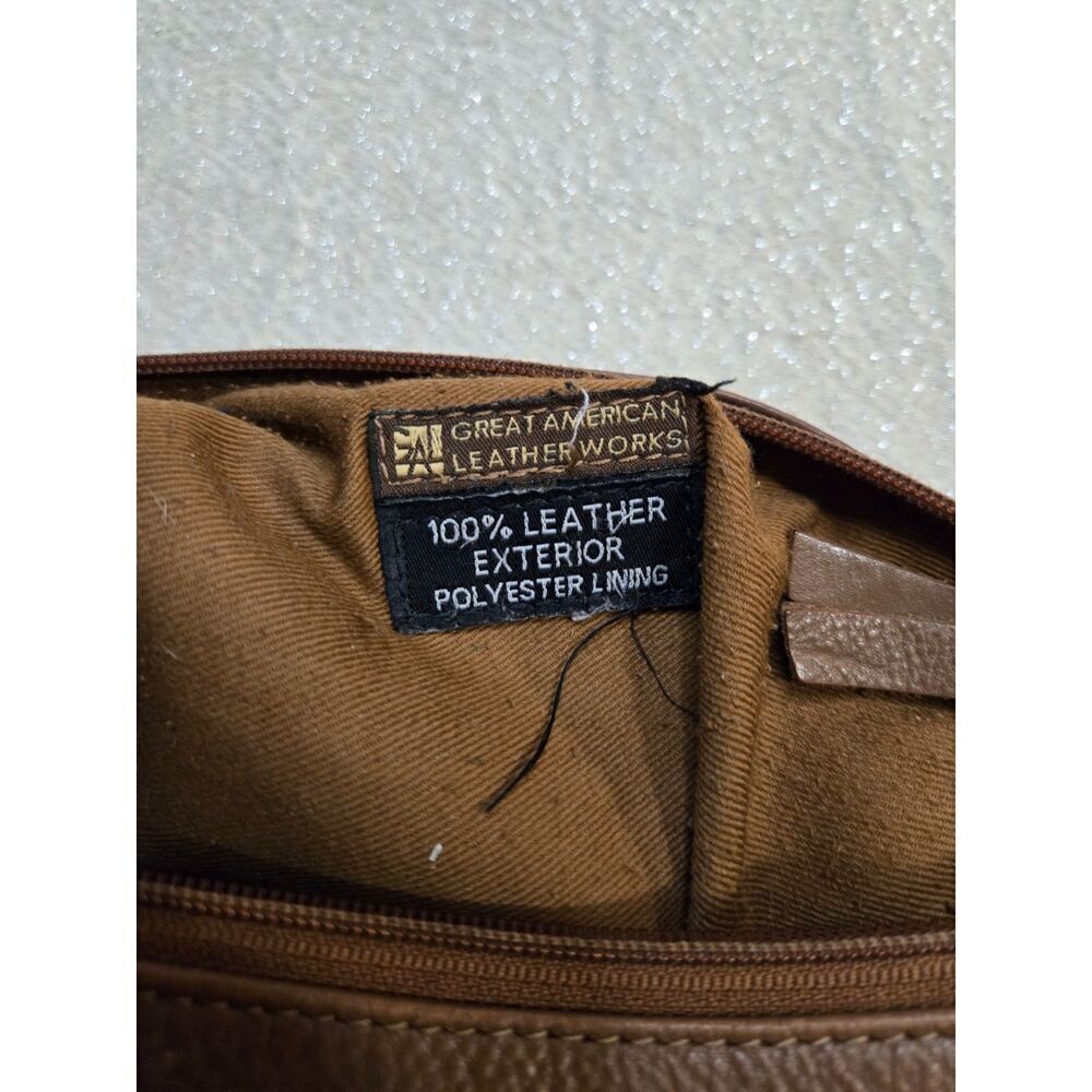 Great American Leather Works Brown Leather Crossbody Bag - Picture 3 of 5